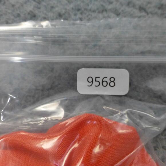 Loft Dress Womens 10 Orange Smocked Puff Sleeves Linen Blend Slit Long - Picture 10 of 10